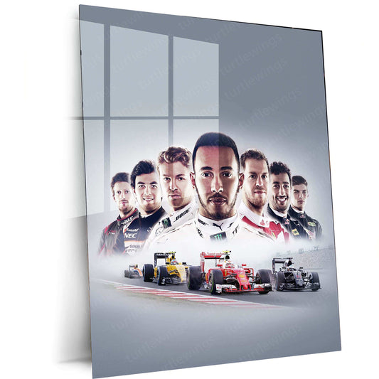F1 2016 Metal Poster | Nico Rosberg Championship Edition | Formula 1 Racing Wall Art - TURTLEWINGS 