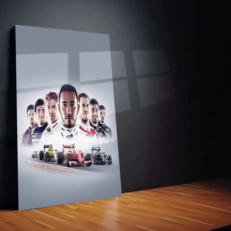 F1 2016 Metal Poster | Nico Rosberg Championship Edition | Formula 1 Racing Wall Art - TURTLEWINGS 