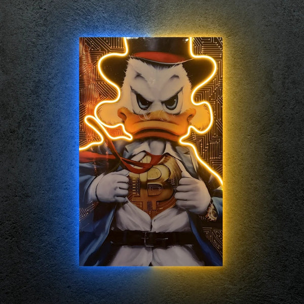 Crypto Boss Neon LED Frame | Bitcoin Wealth Wall Art  Digital Hustle Aesthetic by TurtleWings