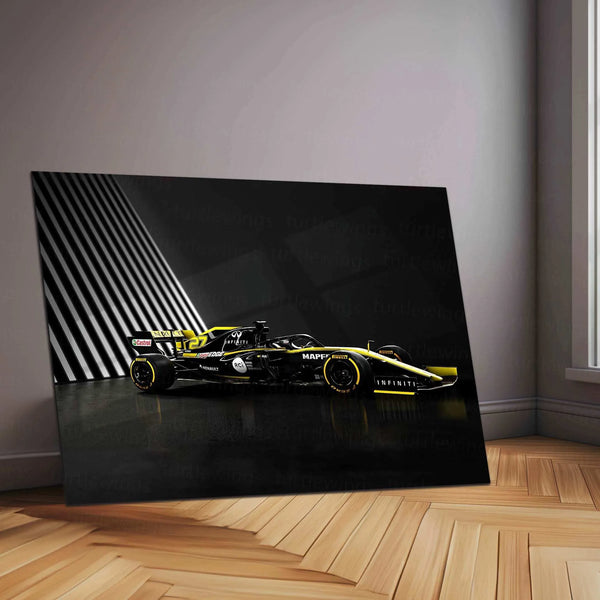 Renault R.S.19 Metal Poster | Formula 1 Racing Artwork | Renault F1 Team Decor - TURTLEWINGS 