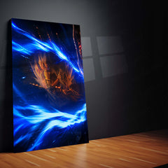 Gaming Metal Poster Set of 3 | Jinx Arcane Blue Energy Weapon Triptych Wall Art – product image 3