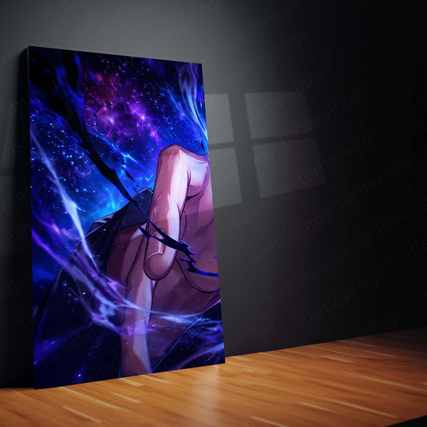 Anime Metal Poster Set of 3 | Satoru Gojo Cosmic Energy Triptych Wall Art