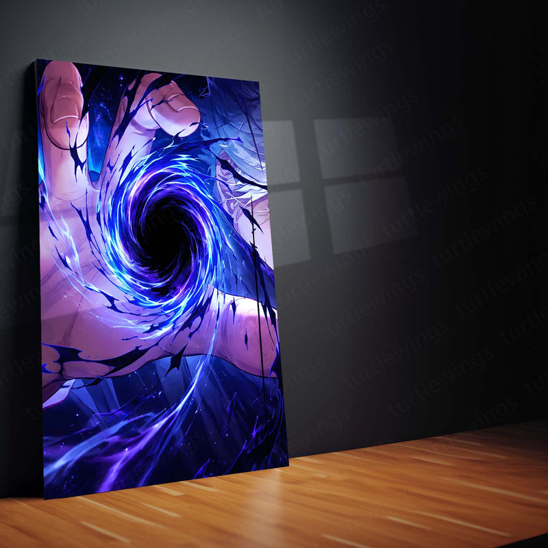 Anime Metal Poster Set of 3 | Satoru Gojo Cosmic Energy Triptych Wall Art