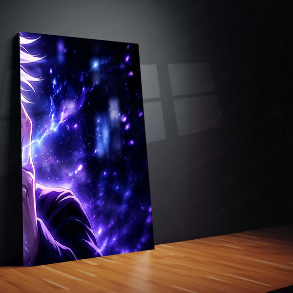 Anime Metal Poster Set of 3 | Jujutsu Kaisen | Satoru Gojo Purple Energy & Six Eyes Triptych Wall Art – product image 5