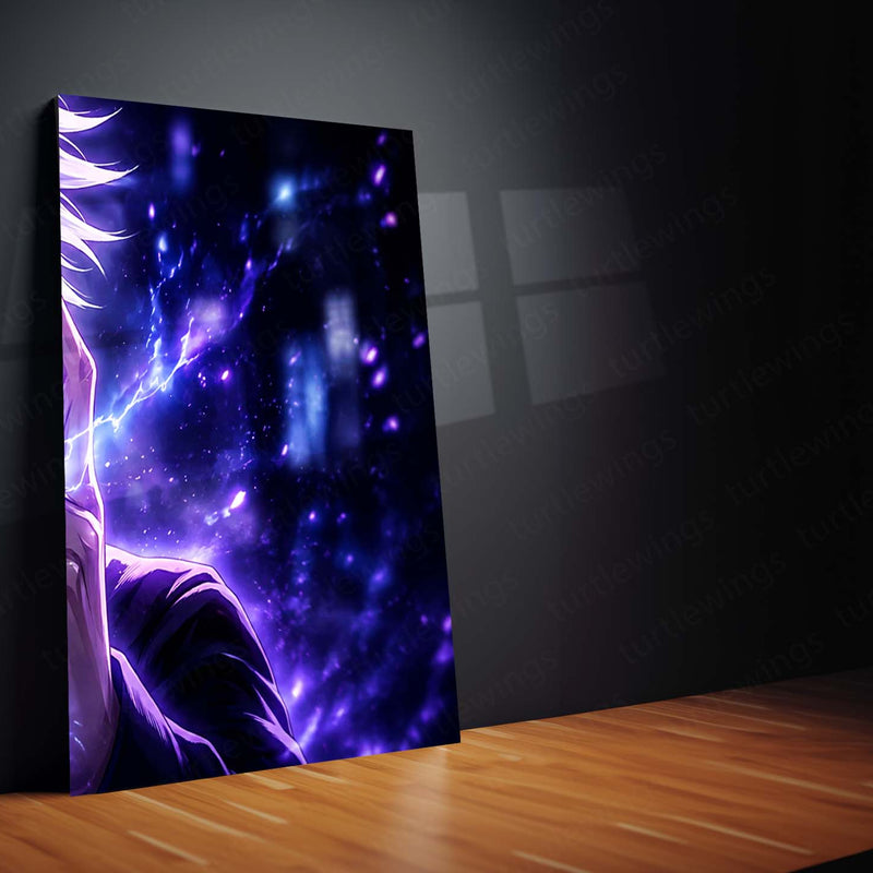 Anime Metal Poster Set of 3 | Jujutsu Kaisen | Satoru Gojo Purple Energy & Six Eyes Triptych Wall Art – product image 5