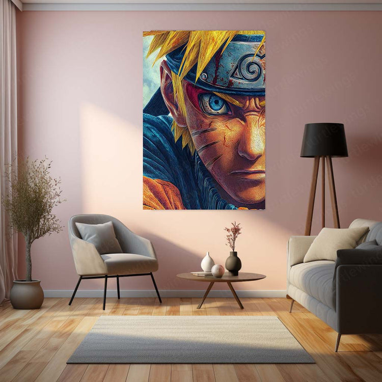 Anime Metal Poster | Naruto Uzumaki Metal Poster | Believe It! Ninja Legend Wall Art | Anime Room Decor 01