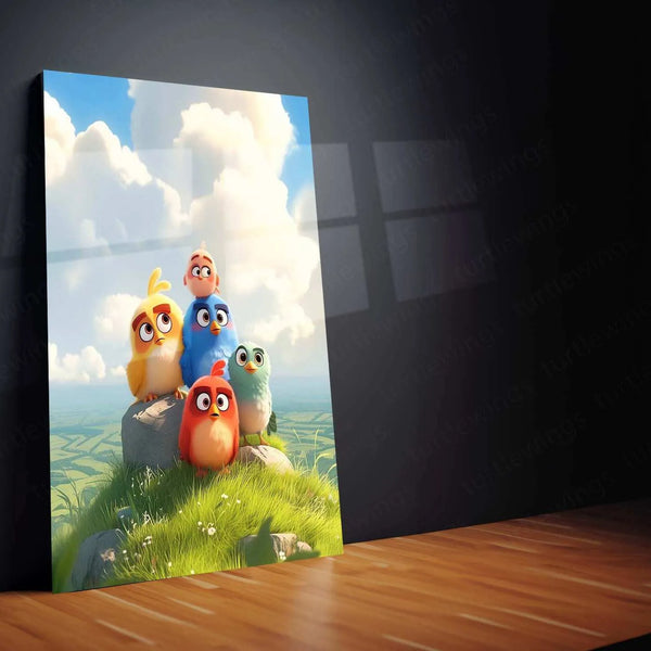 Angry Birds Metal Poster – Iconic Gaming Wall Art | Fun & Vibrant Decor - TURTLEWINGS 
