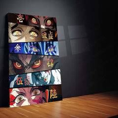Demon Slayer Hashira Eyes Metal Poster | Anime Wall Art | Gifting for Otaku Fans