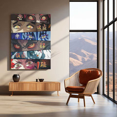 Demon Slayer Hashira Eyes Metal Poster | Anime Wall Art | Gifting for Otaku Fans