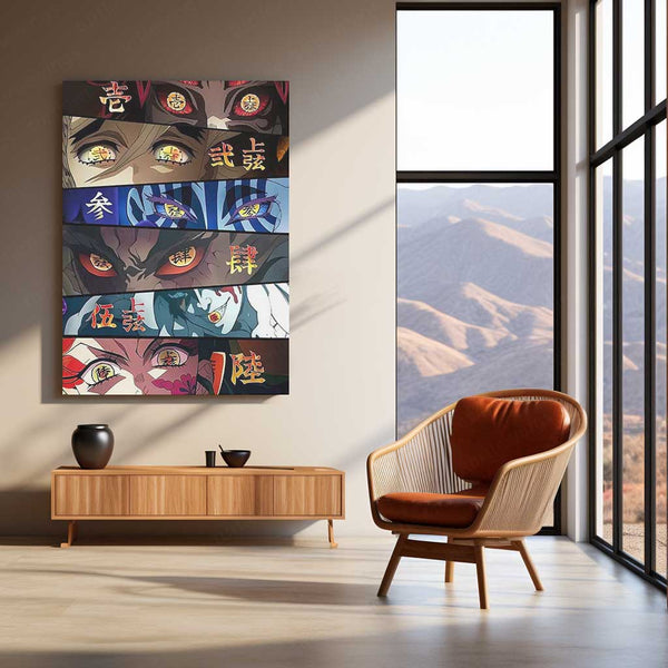 Demon Slayer Hashira Eyes Metal Poster | Anime Wall Art | Gifting for Otaku Fans