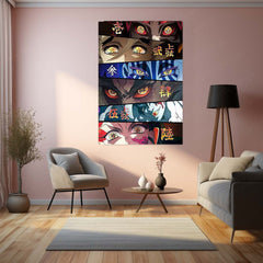 Demon Slayer Hashira Eyes Metal Poster | Anime Wall Art | Gifting for Otaku Fans