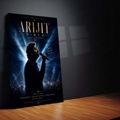 Arijit Singh – Live Concert Soul | Premium Metal Poster | Bollywood Music Legend Wall Art by TurtleWings