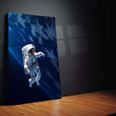 Lost in Space – Astronaut Metal Frame Poster | Cosmic Wall Art - TURTLEWINGS 