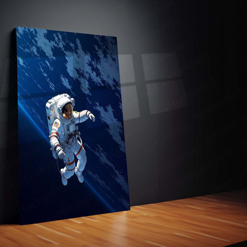 Lost in Space – Astronaut Metal Frame Poster | Cosmic Wall Art - TURTLEWINGS 