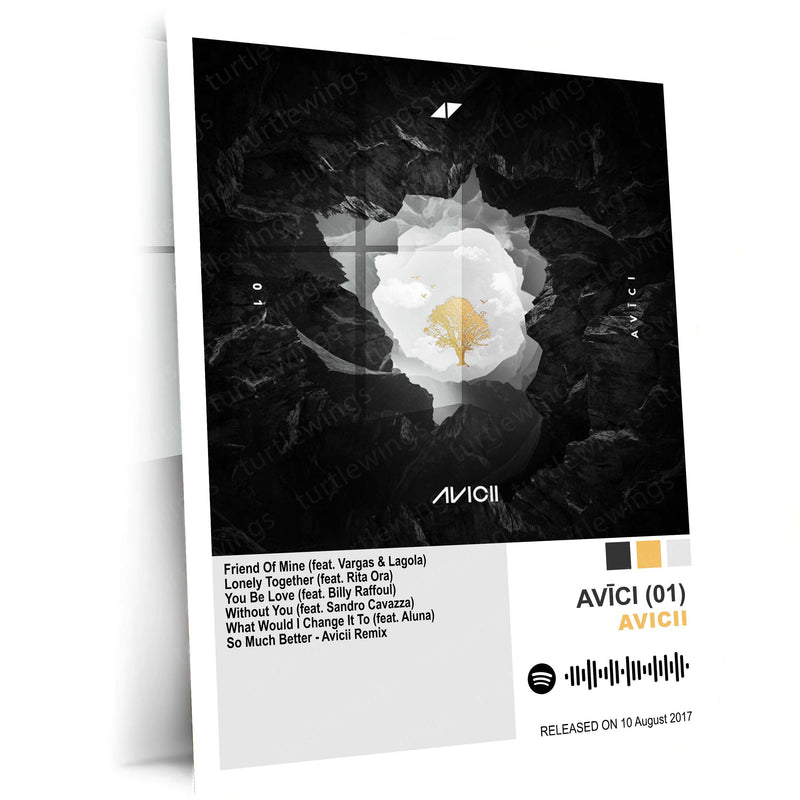 Avicii – Complete Album Collection | Set of 8 | Set of 4 | Premium Metal Poster Set