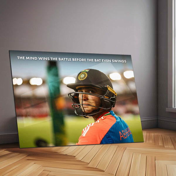 Cricket Metal Frame | Abhishek Sharma – The Mind Wins The Battle Before The Bat Even Swings | ICC Men's T20 World Cup 2026 Metal Frame