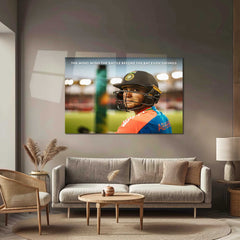 Cricket Metal Frame | Abhishek Sharma – The Mind Wins The Battle Before The Bat Even Swings | ICC Men's T20 World Cup 2026 Metal Frame