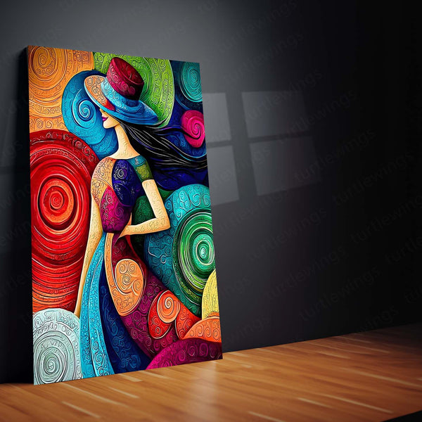 Abstract Woman – Grace in Motion | Modern Art Metal Frame Poster