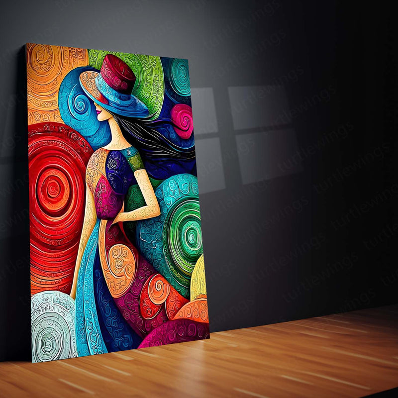 Abstract Woman – Grace in Motion | Modern Art Metal Frame Poster