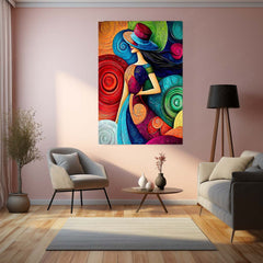 Abstract Woman – Grace in Motion | Modern Art Metal Frame Poster