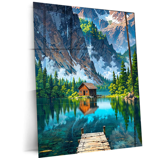 Abstract Metal Poster | Abstract Nature Art Metal Poster | Modern Organic Wall Decor