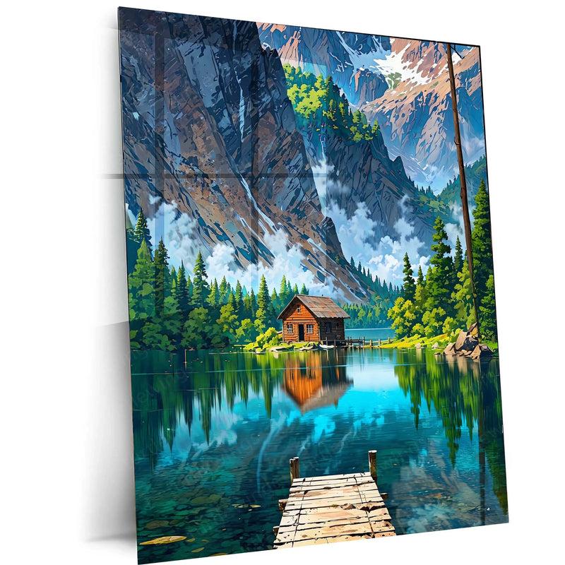 Abstract Metal Poster | Abstract Nature Art Metal Poster | Modern Organic Wall Decor - TURTLEWINGS 