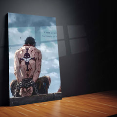 Anime Metal Poster Set of 2 | One Piece | Ace & Garp Emotional Family Wall Art – product image 3
