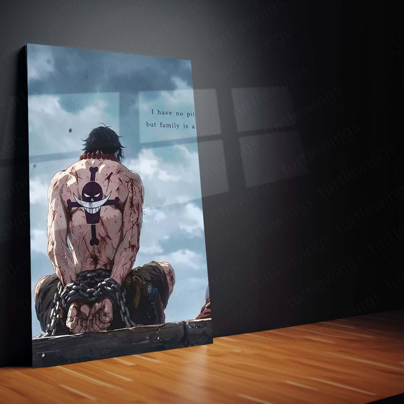 Anime Metal Poster Set of 2 | One Piece | Ace & Garp Emotional Family Wall Art – product image 3