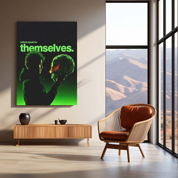 Quote Metal Poster | Lando Norris – Actions Speak for Themselves Metal Frame Quiet Confidence Formula 1 Wall Art | Modern Racer Mindset Quote Metal Poster