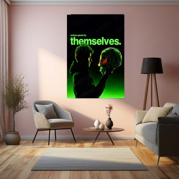 Quote Metal Poster | Lando Norris – Actions Speak for Themselves Metal Frame Quiet Confidence Formula 1 Wall Art | Modern Racer Mindset Quote Metal Poster