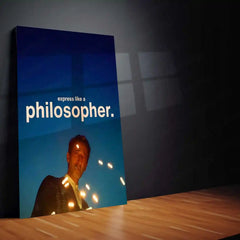 Quote Metal Poster | Adrien Brody | “Express Like a Philosopher” | Cinematic Motivational Metal Poster Frame - TURTLEWINGS 
