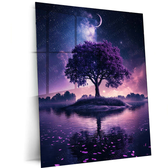Urban Aesthetic Metal Poster |  Aesthetic Tree Metal Poster – Nature-Inspired Wall Art