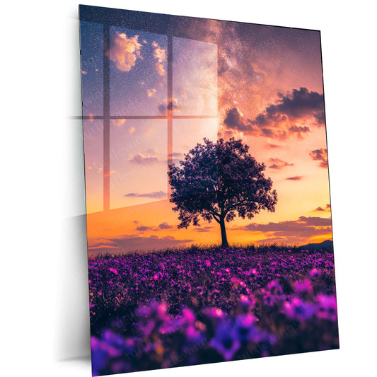 Urban Aesthetic Metal Poster |  Aesthetic Tree Metal Poster – Nature-Inspired Wall Art 01