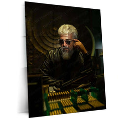 Movies & Series Metal Poster | Thala Ajith Kumar Stylish Metal Poster | Mass South Superstar Wall Art | Premium Actor Portrait Frame 03 - TURTLEWINGS 