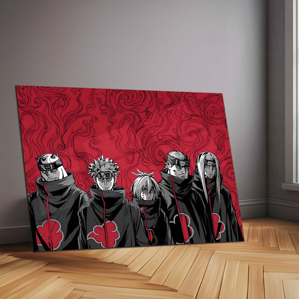 Anime Metal Poster | Akatsuki Legacy – Legendary Rogue Ninjas | Naruto Anime Wall Art  Akatsuki Clan Anime Metal Frame by TurtleWings