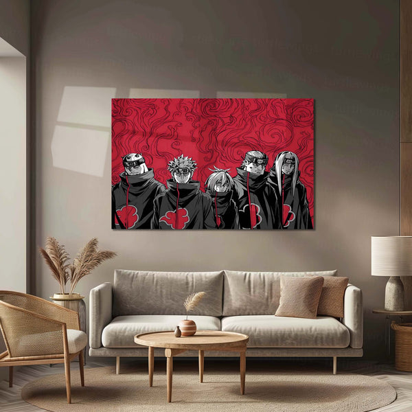 Anime Metal Poster | Akatsuki Legacy – Legendary Rogue Ninjas | Naruto Anime Wall Art  Akatsuki Clan Anime Metal Frame by TurtleWings
