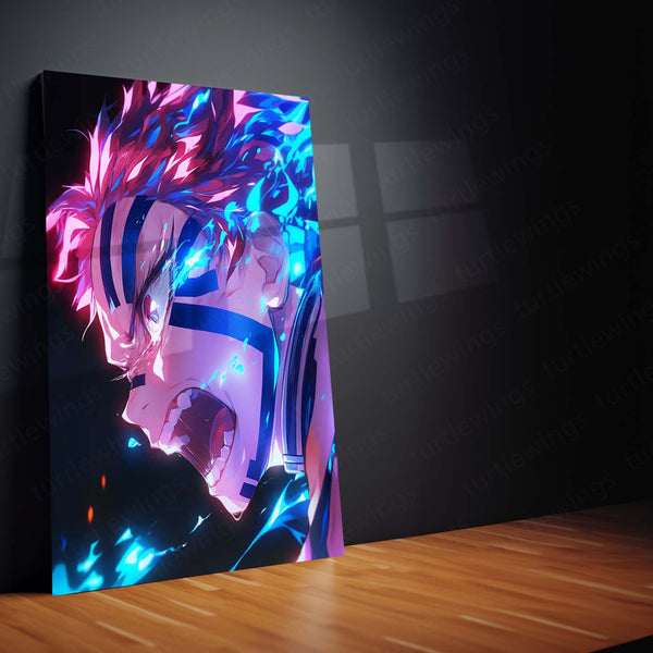 Anime Metal Poster | Akaza – Demon Slayer Metal Poster | Upper Moon Three Villain Wall Frame