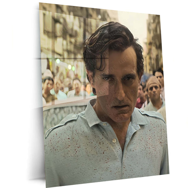 Akshaye Khanna – Dhurandhar Movie Metal Poster | Intense Cinematic Wall Art | Premium Metal Frame