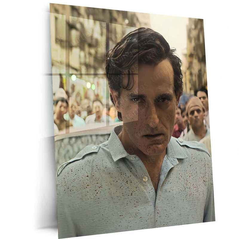 Akshaye Khanna – Dhurandhar Movie Metal Poster | Intense Cinematic Wall Art | Premium Metal Frame