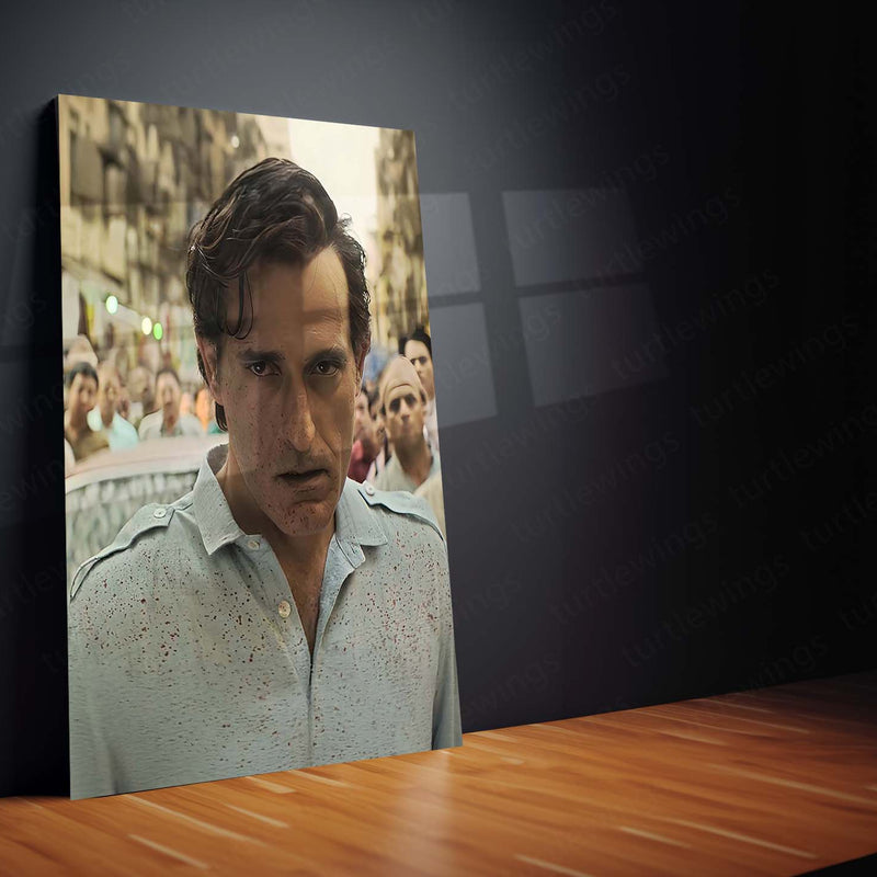 Akshaye Khanna – Dhurandhar Movie Metal Poster | Intense Cinematic Wall Art | Premium Metal Frame