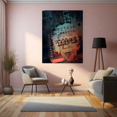 Urban Aesthetic Metal Poster | Albert Einstein Aesthetic Art Metal Poster – Inspirational Wall Decor - TURTLEWINGS 