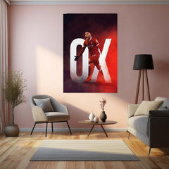 Alex Oxlade-Chamberlain “OX” Liverpool Graphic Poster – Metal Frame - TURTLEWINGS 