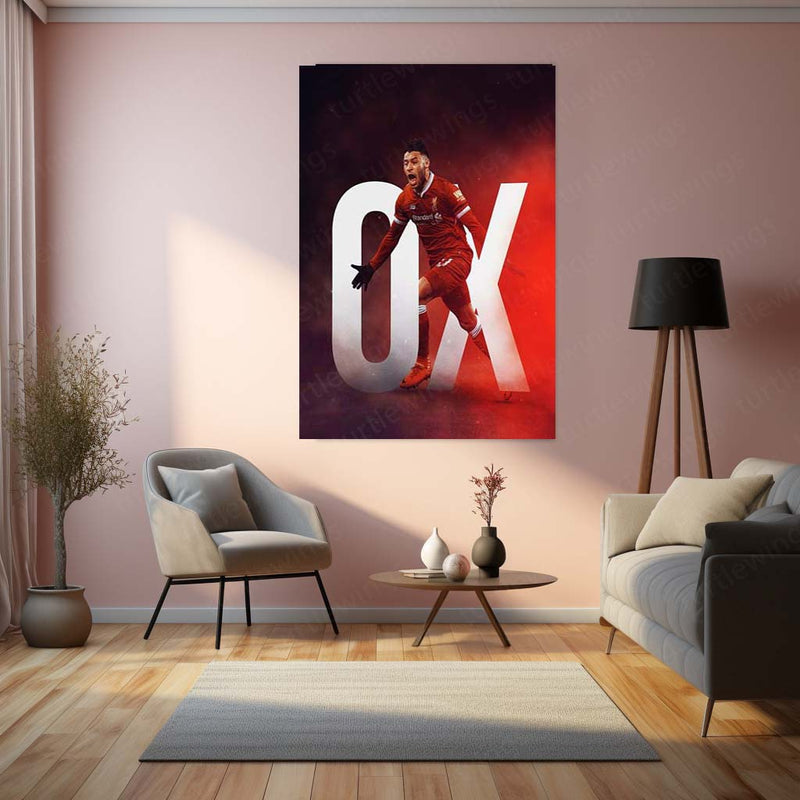 Alex Oxlade-Chamberlain “OX” Liverpool Graphic Poster – Metal Frame - TURTLEWINGS 