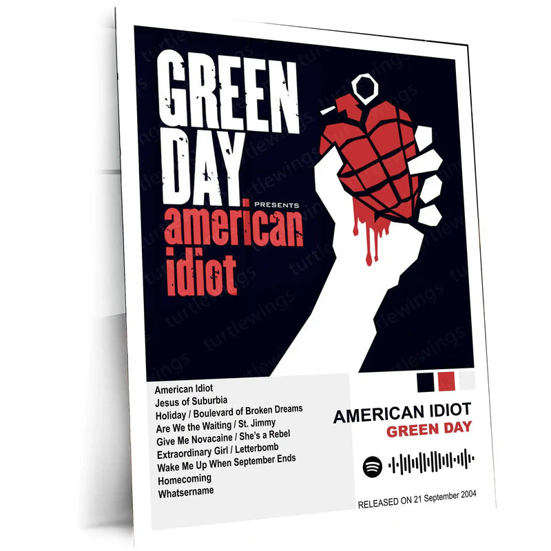 Green Day – Complete Album Collection | Set of 11 | Set of 8 | Set of 4 | Premium Metal Poster - TURTLEWINGS 