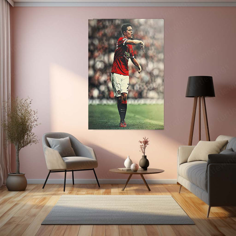 Ander Herrera Manchester United Action Pose – Metal Frame | Premium Football Poster - TURTLEWINGS 