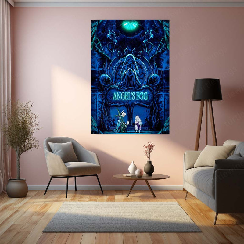 Anime Metal Poster | Angel’s Egg – Echoes of Silence | Surreal Art Metal Frame Poster