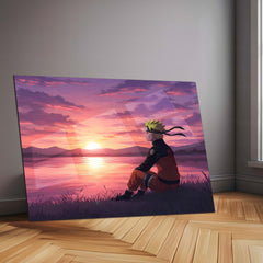 Anime Metal Poster | Sunset Naruto – The Journey of a Shinobi | Peace After Battle Metal Frame Poster