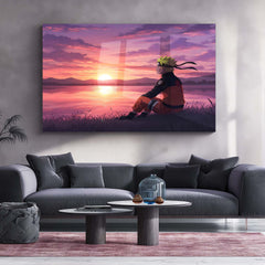 Anime Metal Poster | Sunset Naruto – The Journey of a Shinobi | Peace After Battle Metal Frame Poster