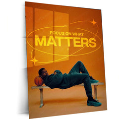 Quote Metal Poster | Anthony Edwards | “Focus On What Matters” | NBA Motivational Metal Poster Frame - TURTLEWINGS 