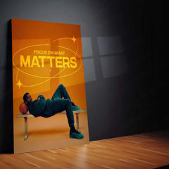 Quote Metal Poster | Anthony Edwards | “Focus On What Matters” | NBA Motivational Metal Poster Frame - TURTLEWINGS 